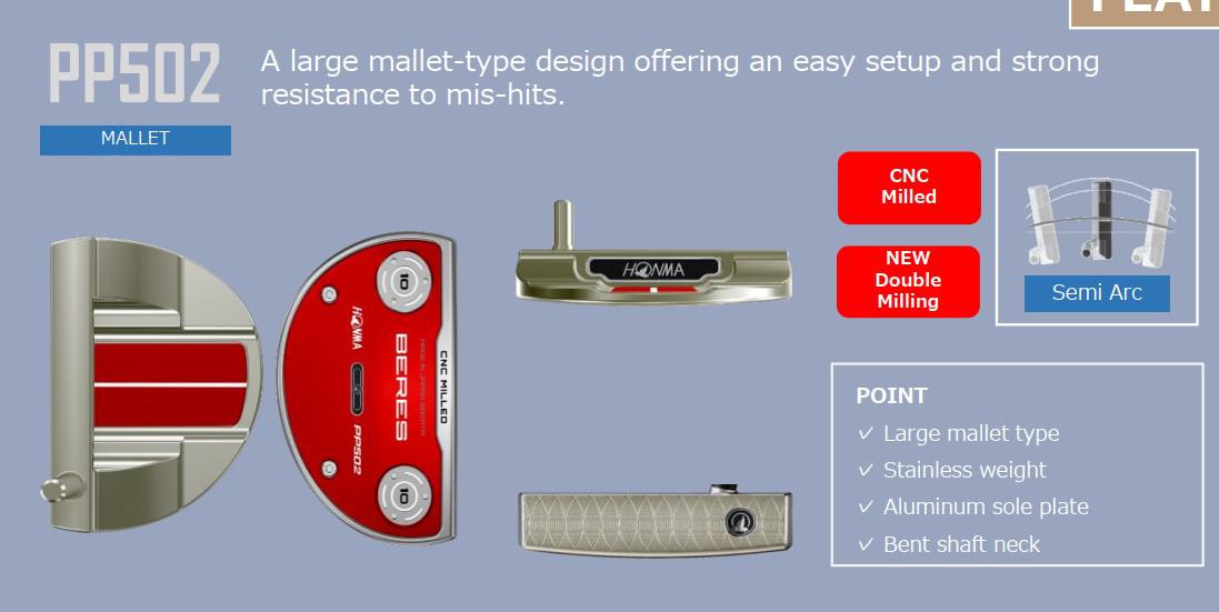 Honma Ra mắt dòng gậy Putter Beres PP500 Mới Nhất 2025